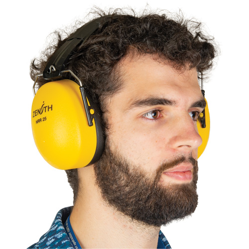 Passive Ear Muffs, Headband, 25 NRR dB Auto-Cam