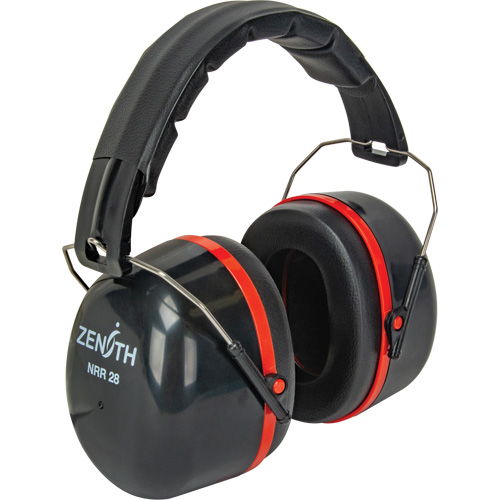 Passive Ear Muffs, Headband, 28 NRR dB Auto-Cam