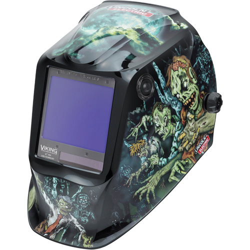 VIKING 3350 Zombie Welding Helmet, 3.74" L x 3.34" W View Area, 5 - 13 Shade Range Auto-Cam