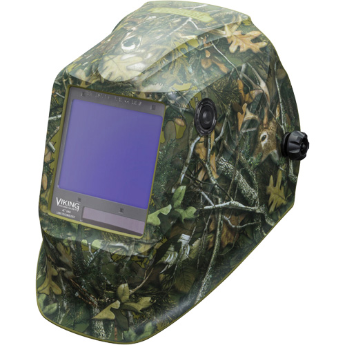 VIKING 3350 White Tail Camo Welding Helmet, 3.74" L x 3.34" W View Area, 5 - 13 Shade Range Auto-Cam