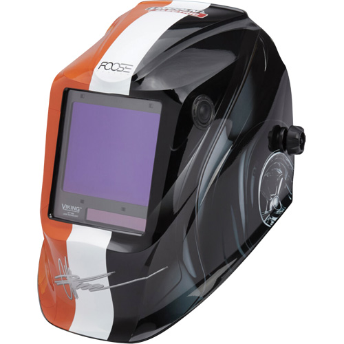 VIKING  3350 Foose Monarch Welding Helmet, 3.74" L x 3.34" W View Area, 5 - 13 Shade Range Auto-Cam
