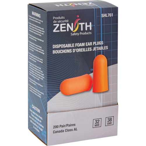 Foam Earplugs, Pair - Polybag Auto-Cam