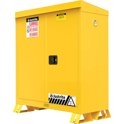 Outdoor Flammable Storage Cabinet, 30 gal., 2 Door, 43" W x 44" H x 18" D Auto-Cam