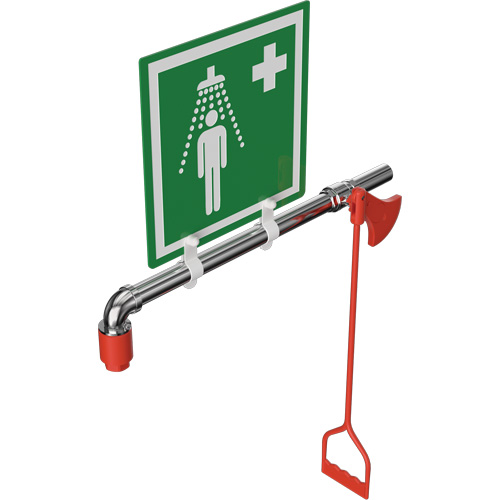 Douche de rinçage, Montage sur canalisation circulaire Auto-Cam