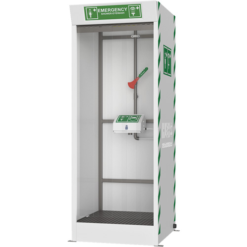Cabine de douche d'urgence et douche oculaire/faciale couvert Auto-Cam