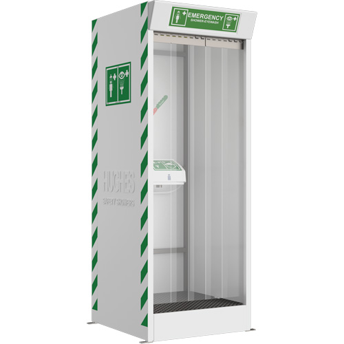 Cabine de douche d'urgence et douche oculaire/faciale couvert Auto-Cam