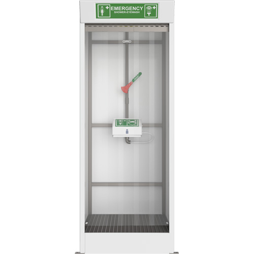 Cabine de douche d'urgence et douche oculaire/faciale couvert Auto-Cam