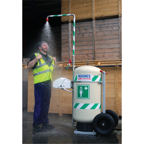 Douche d'urgence mobile et ind&eacute;pendant avec douche oculaire et faciale, Capacit&eacute; 30 gal., Conformit&eacute; Aucune Auto-Cam