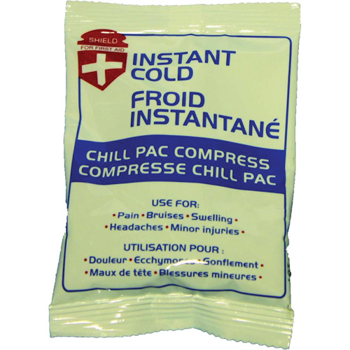 Instant Chill Pac Compress, Cold, Single Use, 4" x 6" Auto-Cam