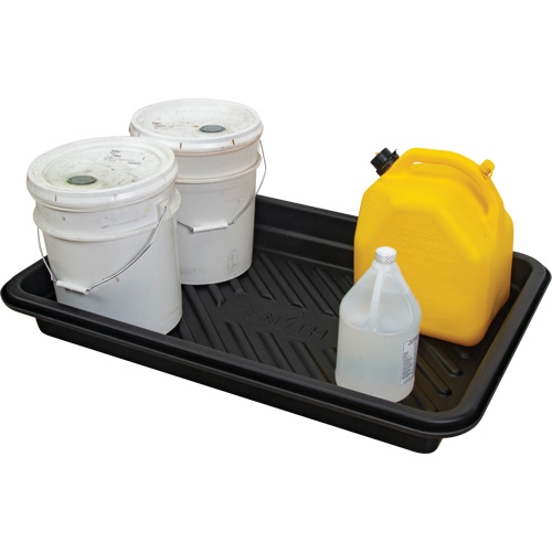 Spill Tray, 24" L x 36" W x 4.5" H, 18 US gal. Spill Capacity Auto-Cam
