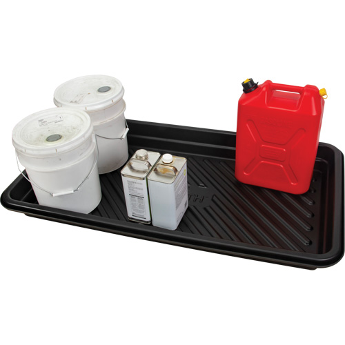 Plateau pour les d&eacute;versements, 24" lo x 48" la x 4,5" h, Cap. de d&eacute;versement 24 gal. US Auto-Cam