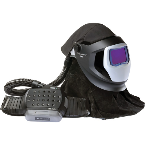 Ensemble de mise &agrave; niveau du syst&egrave;me de respirateur &agrave; &eacute;puration d'air propuls&eacute; Adflo avec casque Versaflo de la s&eacute;rie M et &eacute;cran de soudage Speedglas, Masque de soudage, Pile Lithium-ion Auto-Cam