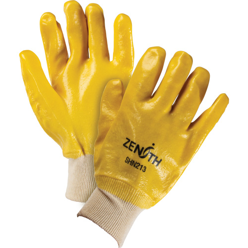 Gants &agrave; fini rugueux et r&eacute;sistants aux produits chimiques, Taille 9, 10" lo, PVC, Doublure en Interlock, 47-mil Auto-Cam