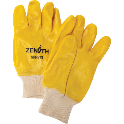 Gants &agrave; fini rugueux et r&eacute;sistants aux produits chimiques, Taille 9, 10" lo, PVC, Doublure en Interlock, 47-mil Auto-Cam