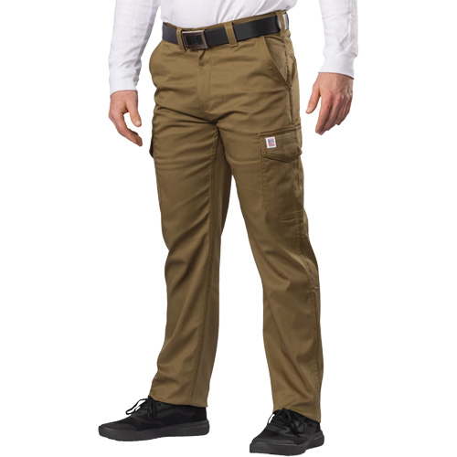 Pantalon cargo Big Flex, Poly-coton/Spandex, Vert olive militaire, Taille 46, Entrejambe 30 Auto-Cam