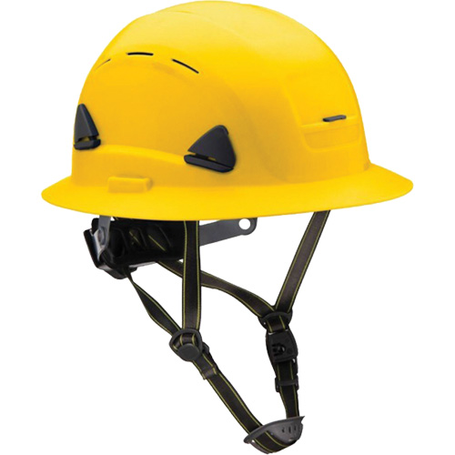 Fibre Metal Climbing Style Helmet with Full Brim, Meets CSA Type 2, Ratchet Suspension, Vented Auto-Cam