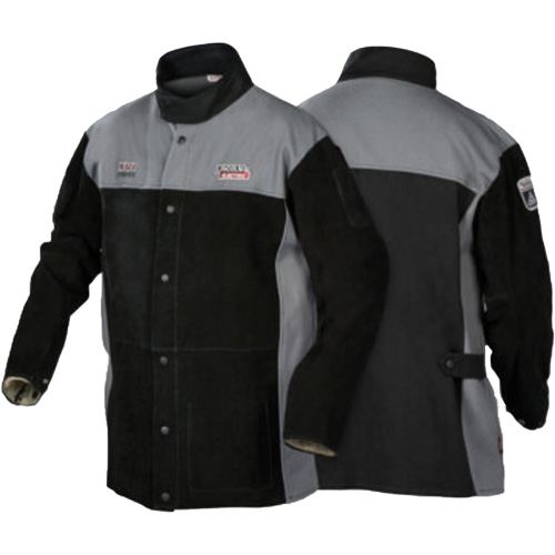 XVI Series Heavy-Duty FR Welding Jacket, Leather, Medium, Black Auto-Cam