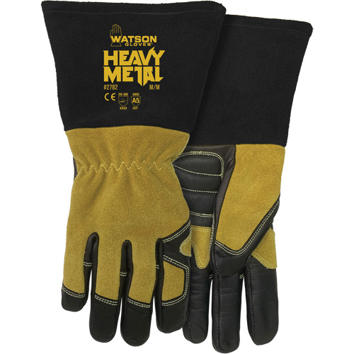 2782 Womans Fired Up MIG/Stick Welding Gloves, Grain Cowhide, Size Small Auto-Cam
