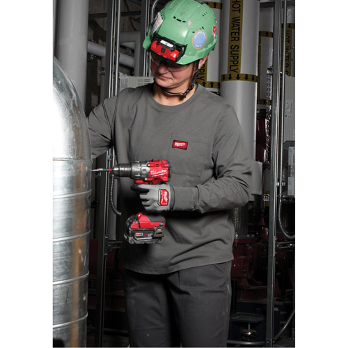 T-shirt &agrave; manches longues avec poches GRIDIRON, Femmes, T-petit, Gris Auto-Cam