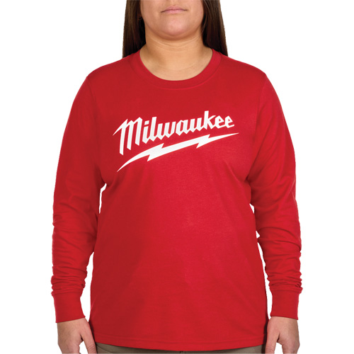 GRIDIRON Long Sleeve Logo T-Shirt, Women's, X-Small, Red Auto-Cam
