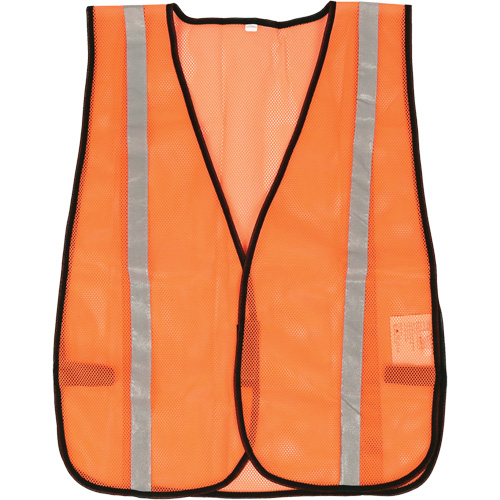 Veste de s&eacute;curit&eacute; &agrave; mailles compacte, Orange haute visibilit&eacute;, Polyester Auto-Cam
