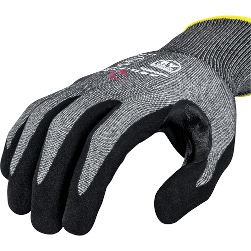 Gants enduits r&eacute;sistants &agrave; la coupe RWG589, Taille 2T-Grand, Calibre 18, Rev&ecirc;tement Mousse de nitrile, Enveloppe en PEHP, ASTM ANSI niveau A9/EN 388 niveau F Auto-Cam