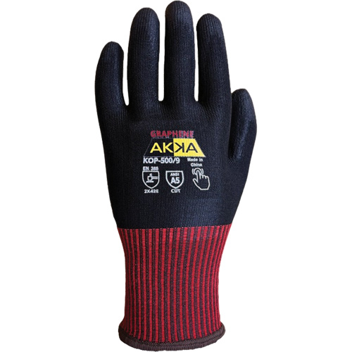 Gants de protection &eacute;lev&eacute;e contre la coupe KOP-500, Taille 11, Calibre 13, Rev&ecirc;tement Polyur&eacute;thane, Enveloppe en Nylon/PEHP/Spandex/Graph&egrave;ne, ASTM ANSI niveau A5/EN 388 niveau E Auto-Cam