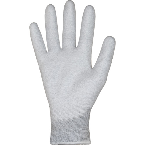 KnitActiv Electrostatic Dissipative Low-Linting White Gloves, 5, Polyurethane Coating, 13 Gauge, Nylon/Cotton Shell Auto-Cam