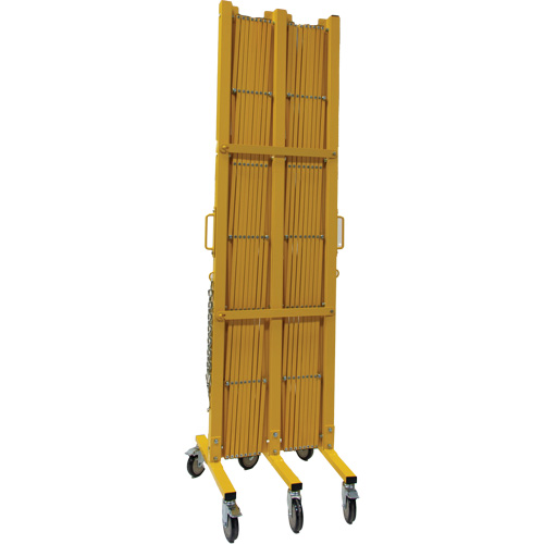 Expandable Barrier, 84" H x 20' L, Yellow Auto-Cam