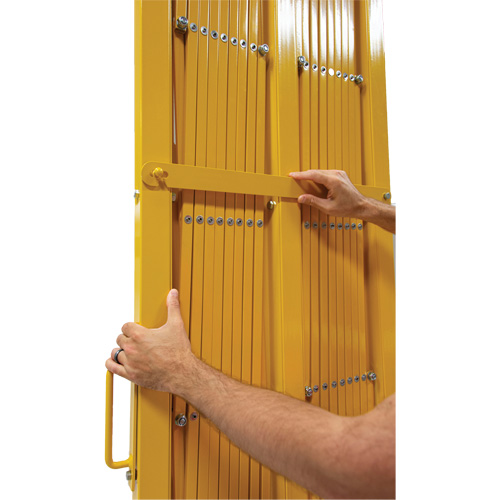 Expandable Barrier, 84" H x 20' L, Yellow Auto-Cam