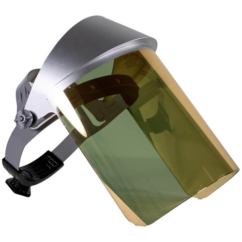 Heat Reflective Face Shield, Polycarbonate, Ratchet Suspension Auto-Cam