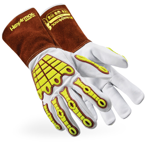 Gants de soudage 5056IMP HeatArmor, Cuir fleur de ch&egrave;vre, Taille Moyen Auto-Cam
