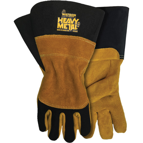 Black Velvet Mig/Stick Welding Gloves, Grain Elkhide, Size Small Auto-Cam