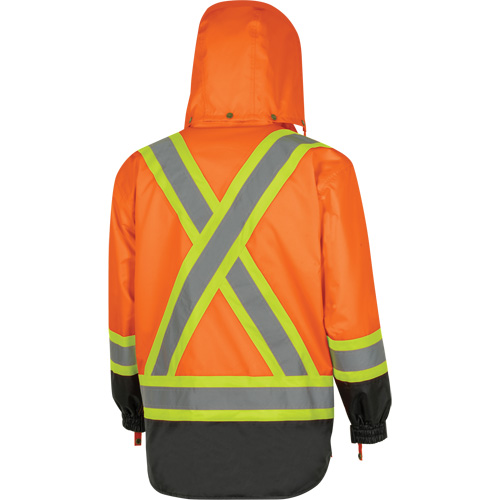 Parka de s&eacute;curit&eacute; d'hiver imperm&eacute;able 7-en-1 5056 Pioneer Yukon, Polyester, Noir/Orange haute visibilit&eacute;, T-petit Auto-Cam