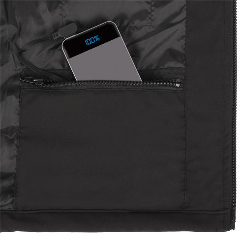 Veste chauffante Softshell, Hommes, Petit, Noir Auto-Cam