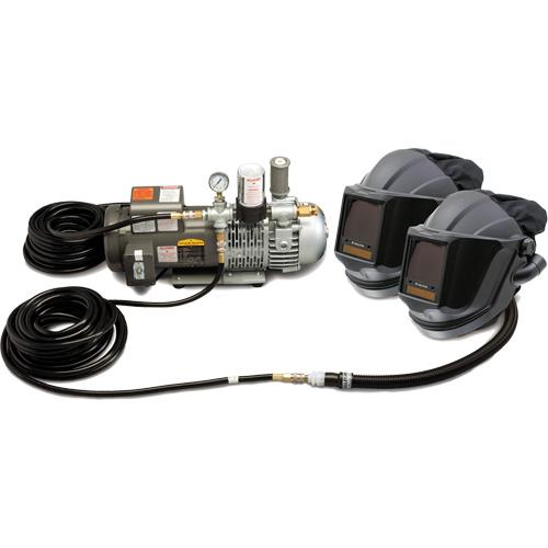 2-Worker MAXSHIELD&reg; Supplied Air Shield & Flip-Front Welding System Auto-Cam