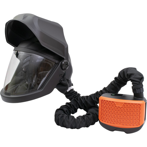 PEAKAIR DEFENDER Visor with Flip-Front & X90VX Blower Kit, Facepiece Respirator/Welding Helmet, Lithium-Ion Battery Auto-Cam