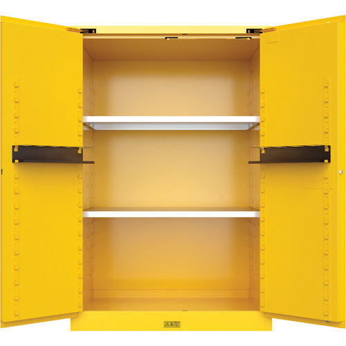 Utili-Guard+ Flammable Safety Cabinet, 45 gal., 2 Door, 43" W x 65" H x 22" D Auto-Cam