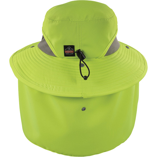 Chill-Its 8934 Ranger Hat with Neck Shade, Large/X-Large, Hi-Vis Lime Auto-Cam