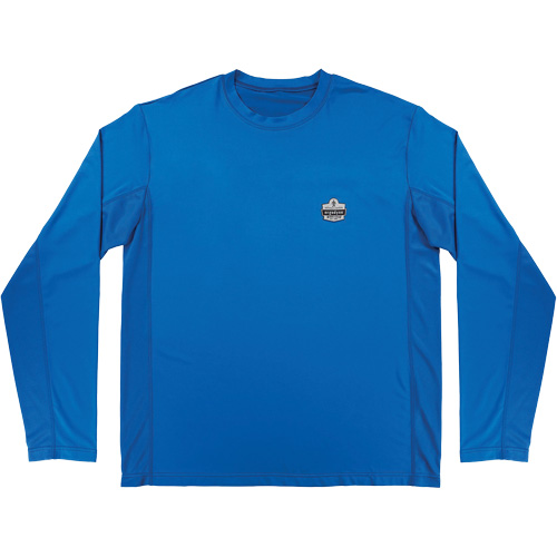 Chill-Its 6689 Cooling Long Sleeve Sun Shirt with UV Protection, Blue, Small Auto-Cam