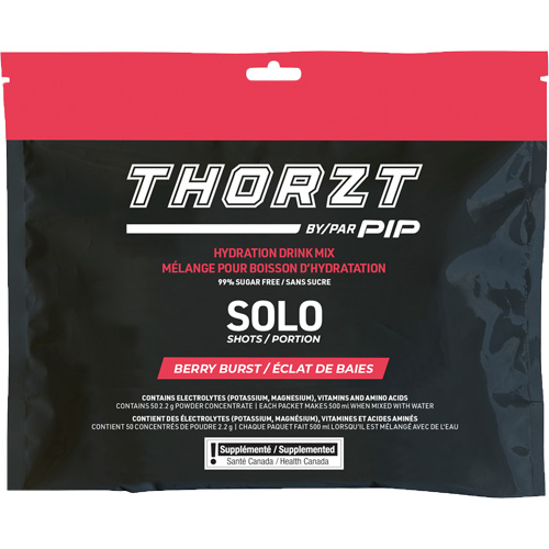 THORZT Sugar-Free Solo Shot Hydration Drink Mix, Single Serve, Berry Burst Auto-Cam