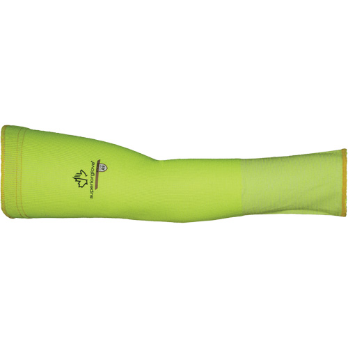 Max Cut Resistant Sleeves - X-Large, TenActiv, 12", ASTM ANSI Level A9, High Visibility Lime Auto-Cam