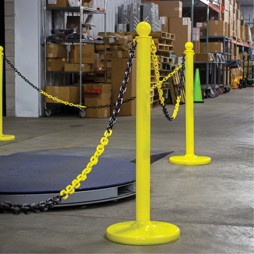 Chaîne de barri&egrave;re en plastique &agrave; deux couleurs, Vert/Blanc Auto-Cam