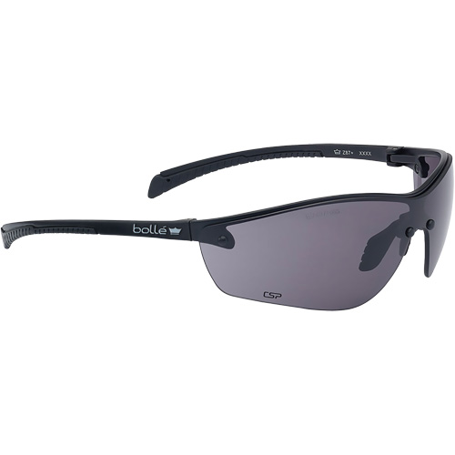 Lunettes de s&eacute;curit&eacute; BSSI Silium+, Lentille Fum&eacute;e/Gris, Antibu&eacute;e/Anti-&eacute;gratignures, ANSI Z87+ Auto-Cam