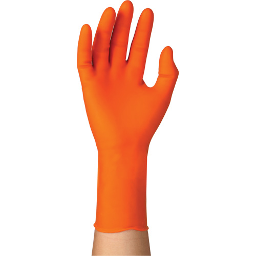 Gants jetables TOUCHNTUFF 93-800, 6,5/7, Latex/N&eacute;opr&egrave;ne/Nitrile, 23,6-mils, Sans poudre, Orange Auto-Cam