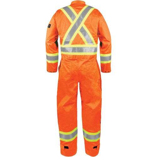 High-Visibility Fire-Resistant Coveralls, Size 3X-Large, Orange Auto-Cam