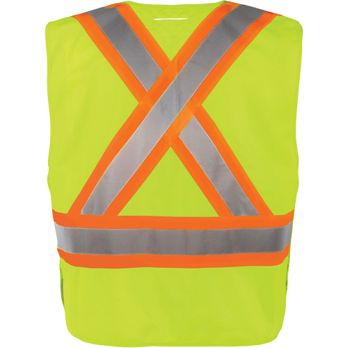 High-Visibility 5-Point Tear Away Vest, High Visibility Orange, Medium/Small, Polyester Auto-Cam