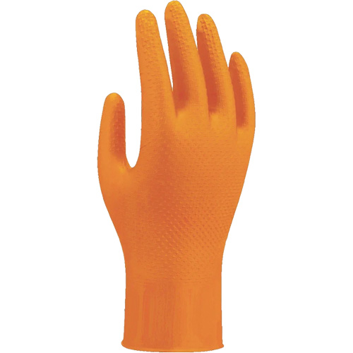 709HVO High-Visibility Disposable Gloves, 10/X-Large, Nitrile, 8-mil, Powder-Free, Orange Auto-Cam