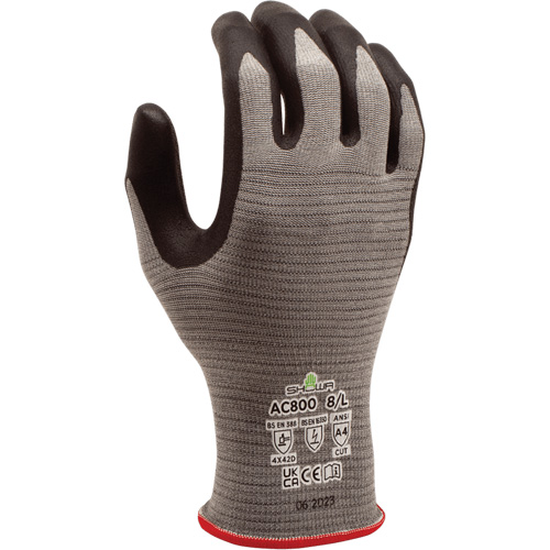 Gants DURACoil Alpha AC800 ESD, Taille T-Grand/9, Calibre 18, Rev&ecirc;tement Nitrile micromousse, Enveloppe en PEHP, ASTM ANSI niveau A4/EN 388 niveau D Auto-Cam