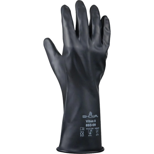 Gants r&eacute;sistant &agrave; l'acide & aux produits chimiques, Taille Moyen/8, 12" lo, Caoutchouc butyle/Viton, 12 mils Auto-Cam
